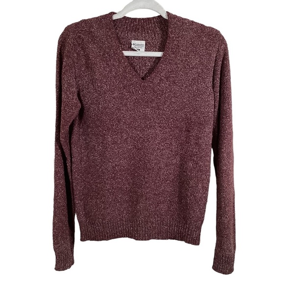 Columbia Sweaters - Columbia Women’s Maroon Variegated Long Sleeve V-neck Sweater.  Size M